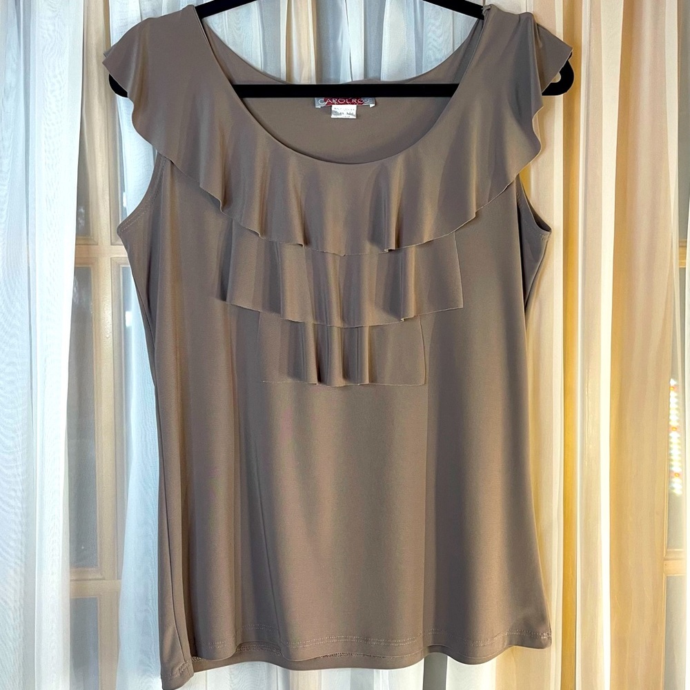 Itm 0038 Carol Rose ruffled tank top size SM